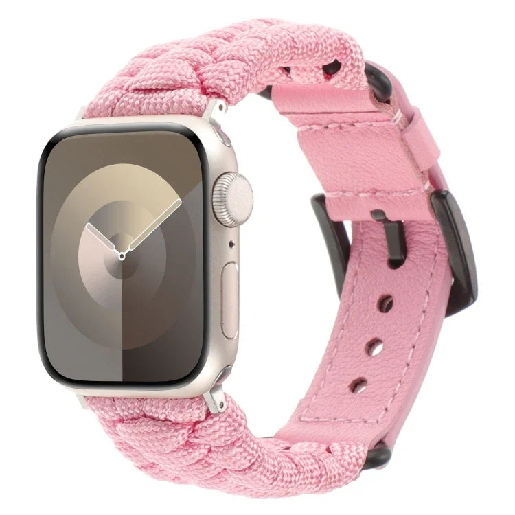 Dây đồng hồ da thật Paracord trơn, Dành cho Apple Watch 42mm, Dành cho Apple Watch 38mm