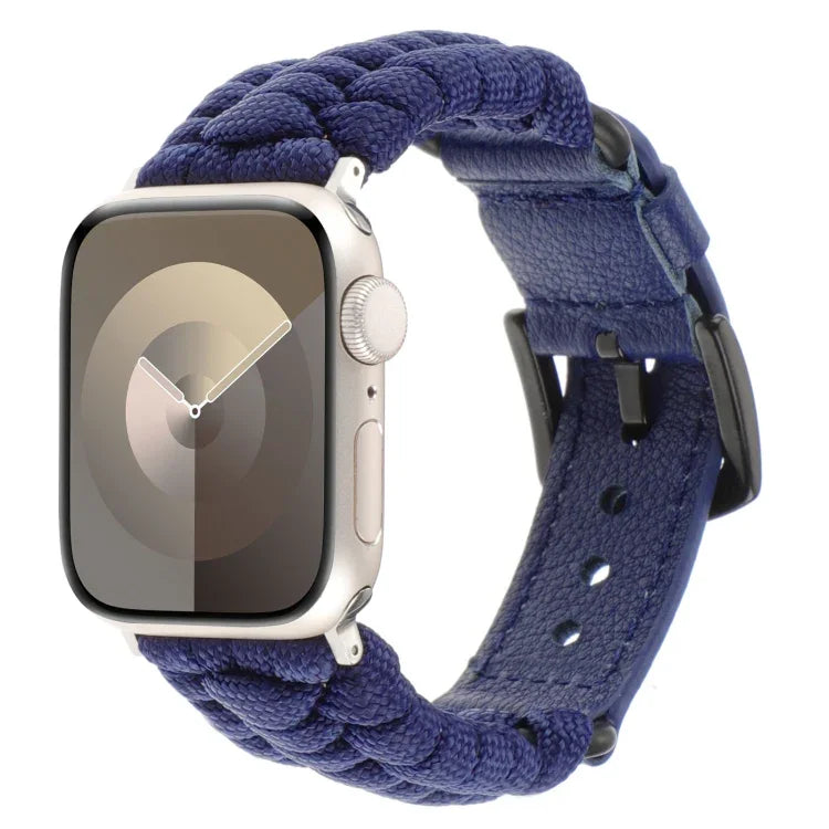 Dây đồng hồ da thật Paracord trơn, Dành cho Apple Watch 42mm, Dành cho Apple Watch 38mm
