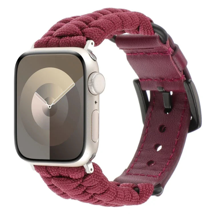 Dây đồng hồ da thật Paracord trơn, Dành cho Apple Watch 42mm, Dành cho Apple Watch 38mm