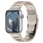 Safety Buckle Trapezoid Titanium Steel Watch Band, For Apple Watch SE 2023 44mm, For Apple Watch SE 2023 40mm, For Apple Watch Ultra 2 49mm, For Apple Watch Series 9 45mm, For Apple Watch Series 9 41mm, For Apple Watch Ultra 49mm                       ...