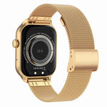 Đồng Hồ Thông Minh Gọi Bluetooth Dây Thép Milanese 2.01 inch Hỗ Trợ Giám Sát Nhịp Tim / Đường Huyết Không Xâm Lấn, Dây Thép Milanese Màu Vàng