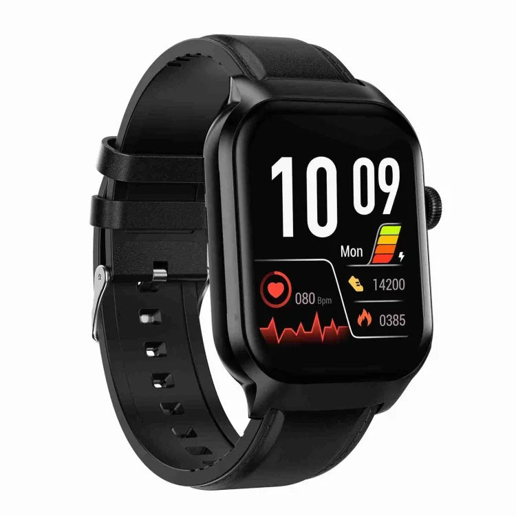 Đồng Hồ Thông Minh Gọi Bluetooth Dây Da 2.01 inch Hỗ Trợ Giám Sát Nhịp Tim / Đường Huyết Không Xâm Lấn, Dây Da Màu Đen, Dây Da Màu Nâu