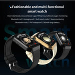 Đồng Hồ Thông Minh Gọi Bluetooth Dây Da 2.01 inch Hỗ Trợ Giám Sát Nhịp Tim / Đường Huyết Không Xâm Lấn, Dây Da Màu Đen, Dây Da Màu Nâu