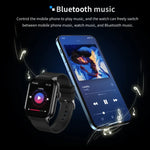 Đồng Hồ Thông Minh Gọi Bluetooth Dây Da 2.01 inch Hỗ Trợ Giám Sát Nhịp Tim / Đường Huyết Không Xâm Lấn, Dây Da Màu Đen, Dây Da Màu Nâu