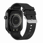 Đồng hồ thông minh gọi Bluetooth dây đeo silicone 2,01 inch hỗ trợ theo dõi nhịp tim / Đường huyết không xâm lấn, Dây đeo silicone màu đen, Dây đeo silicone màu vàng nhạt