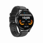 Đồng hồ thông minh gọi Bluetooth dây đeo da 1,43 inch hỗ trợ ECG / Đường huyết không xâm lấn, Dây đeo da màu đen, Dây đeo da màu nâu