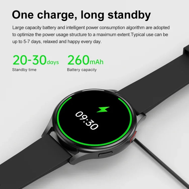 Đồng hồ thông minh gọi Bluetooth dây đeo da 1,43 inch hỗ trợ ECG / Đường huyết không xâm lấn, Dây đeo da màu đen, Dây đeo da màu nâu