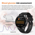 Đồng hồ thông minh gọi Bluetooth dây đeo da 1,43 inch hỗ trợ ECG / Đường huyết không xâm lấn, Dây đeo da màu đen, Dây đeo da màu nâu