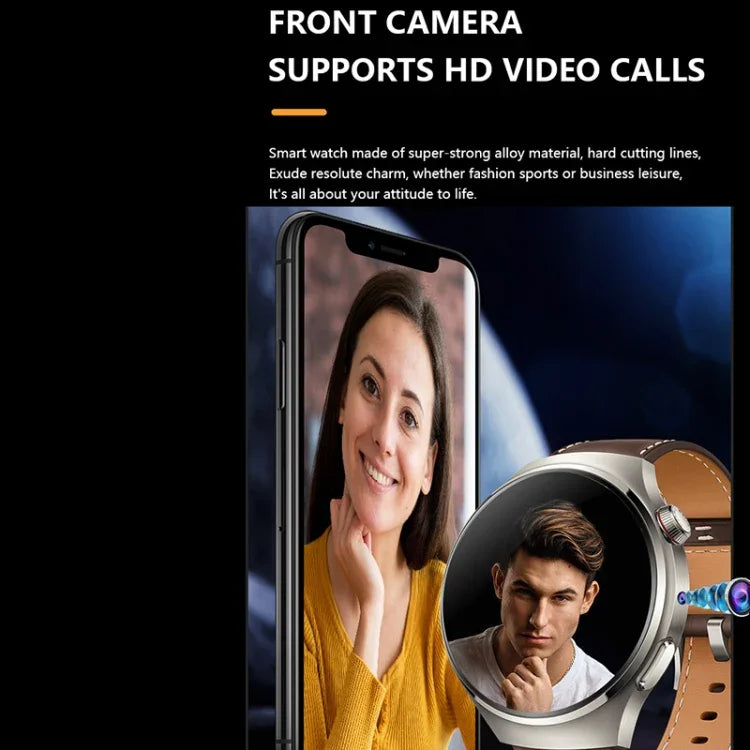 Đồng hồ thông minh camera trước 1,53 inch hỗ trợ giọng nói AI / Thẻ SIM, 2GB+32GB