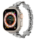 Dây đồng hồ hợp kim kẽm hoa 5 cánh, dành cho Apple Watch SE 2023 44mm, dành cho Apple Watch SE 2023 40mm, dành cho Apple Watch Ultra 2 49mm, dành cho Apple Watch Series 9 45mm, dành cho Apple Watch Series 9 41mm, dành cho Apple Watch Ultra 49mm