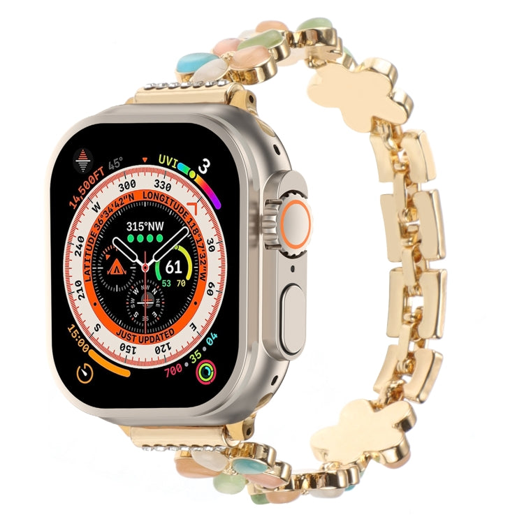 Dây đồng hồ hợp kim kẽm hoa 5 cánh, dành cho Apple Watch SE 2023 44mm, dành cho Apple Watch SE 2023 40mm, dành cho Apple Watch Ultra 2 49mm, dành cho Apple Watch Series 9 45mm, dành cho Apple Watch Series 9 41mm, dành cho Apple Watch Ultra 49mm