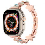 Dây đồng hồ hợp kim kẽm hoa 5 cánh, dành cho Apple Watch SE 2023 44mm, dành cho Apple Watch SE 2023 40mm, dành cho Apple Watch Ultra 2 49mm, dành cho Apple Watch Series 9 45mm, dành cho Apple Watch Series 9 41mm, dành cho Apple Watch Ultra 49mm