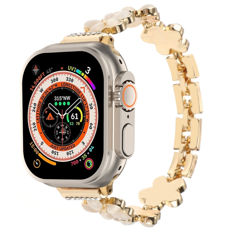 Dây đồng hồ hợp kim kẽm hoa 5 cánh, dành cho Apple Watch SE 2023 44mm, dành cho Apple Watch SE 2023 40mm, dành cho Apple Watch Ultra 2 49mm, dành cho Apple Watch Series 9 45mm, dành cho Apple Watch Series 9 41mm, dành cho Apple Watch Ultra 49mm