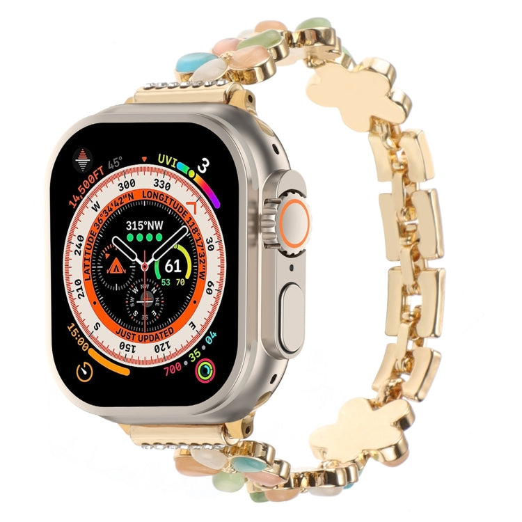 Dây đồng hồ hợp kim kẽm hoa 5 cánh, dành cho Apple Watch SE 2023 44mm, dành cho Apple Watch SE 2023 40mm, dành cho Apple Watch Ultra 2 49mm, dành cho Apple Watch Series 9 45mm, dành cho Apple Watch Series 9 41mm, dành cho Apple Watch Ultra 49mm