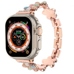 Dây đồng hồ hợp kim kẽm hoa 5 cánh, dành cho Apple Watch SE 2023 44mm, dành cho Apple Watch SE 2023 40mm, dành cho Apple Watch Ultra 2 49mm, dành cho Apple Watch Series 9 45mm, dành cho Apple Watch Series 9 41mm, dành cho Apple Watch Ultra 49mm