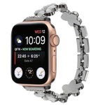 Dây đồng hồ hợp kim kẽm hoa 5 cánh, dành cho Apple Watch Series 8 41mm, dành cho Apple Watch Series 8 45mm, dành cho Apple Watch SE 2022 40mm, dành cho Apple Watch SE 2022 44mm, dành cho Apple Watch Series 7 41mm, dành cho Apple Watch Series 7 45mm