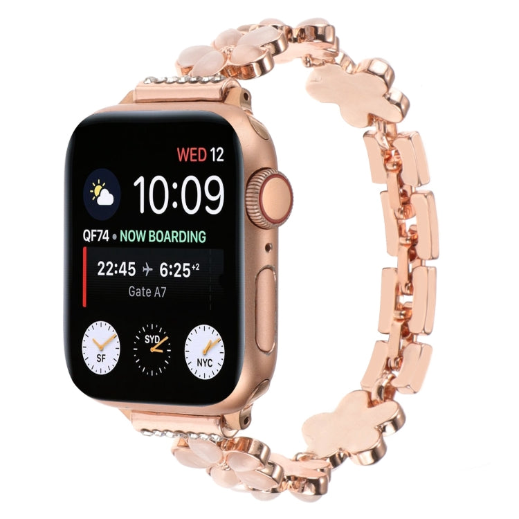 Dây đồng hồ hợp kim kẽm hoa 5 cánh, dành cho Apple Watch Series 8 41mm, dành cho Apple Watch Series 8 45mm, dành cho Apple Watch SE 2022 40mm, dành cho Apple Watch SE 2022 44mm, dành cho Apple Watch Series 7 41mm, dành cho Apple Watch Series 7 45mm