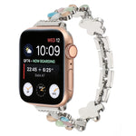 Dây đồng hồ dạng vòng xích hợp kim kẽm hoa 5 cánh, Dành cho Apple Watch 42mm, Dành cho Apple Watch 38mm