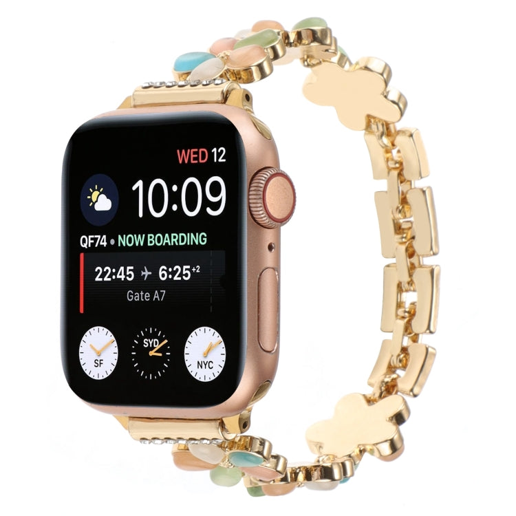 Dây đồng hồ dạng vòng xích hợp kim kẽm hoa 5 cánh, Dành cho Apple Watch 42mm, Dành cho Apple Watch 38mm