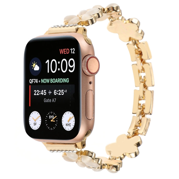 Dây đồng hồ dạng vòng xích hợp kim kẽm hoa 5 cánh, Dành cho Apple Watch 42mm, Dành cho Apple Watch 38mm
