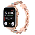 Dây đồng hồ dạng vòng xích hợp kim kẽm hoa 5 cánh, Dành cho Apple Watch 42mm, Dành cho Apple Watch 38mm