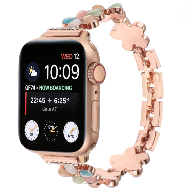Dây đồng hồ dạng vòng xích hợp kim kẽm hoa 5 cánh, Dành cho Apple Watch 42mm, Dành cho Apple Watch 38mm