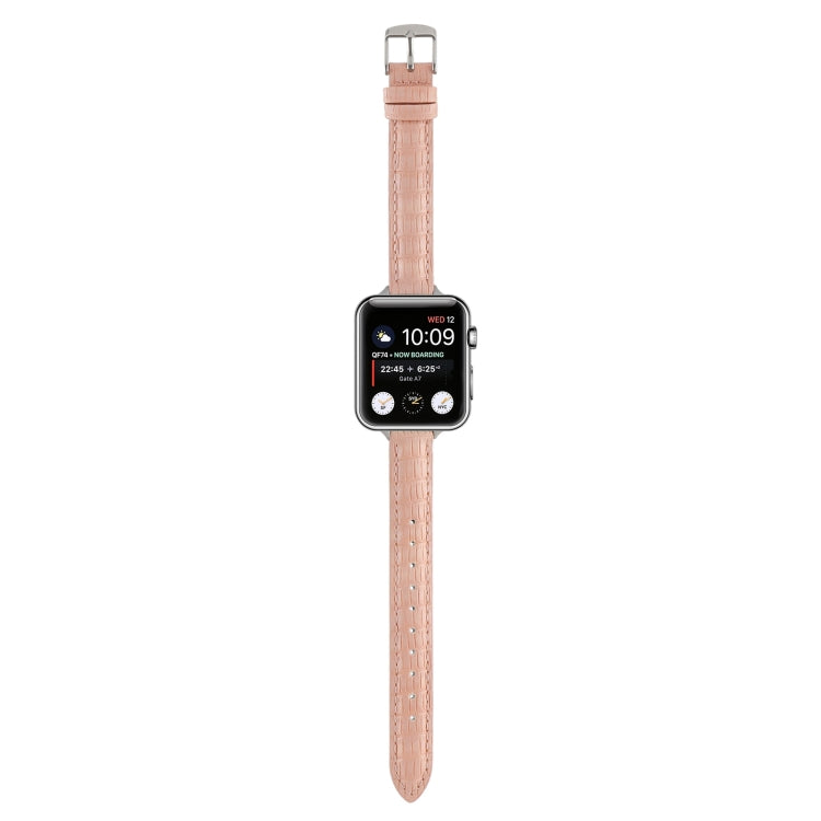 Dây đồng hồ da cá sấu mảnh, dành cho Apple Watch Series 8 41mm, dành cho Apple Watch Series 8 45mm, dành cho Apple Watch SE 2022 40mm, dành cho Apple Watch SE 2022 44mm, dành cho Apple Watch Series 7 41mm, dành cho Apple Watch Series 7 45mm
