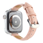 Dây đồng hồ da cá sấu mảnh, dành cho Apple Watch Series 8 41mm, dành cho Apple Watch Series 8 45mm, dành cho Apple Watch SE 2022 40mm, dành cho Apple Watch SE 2022 44mm, dành cho Apple Watch Series 7 41mm, dành cho Apple Watch Series 7 45mm