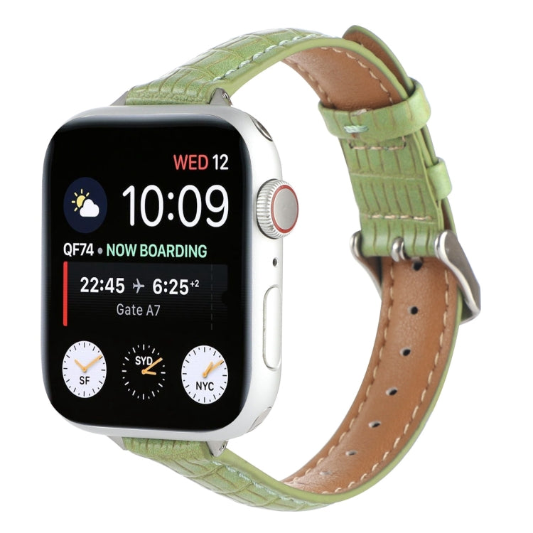Dây đồng hồ da cá sấu mảnh, dành cho Apple Watch Series 8 41mm, dành cho Apple Watch Series 8 45mm, dành cho Apple Watch SE 2022 40mm, dành cho Apple Watch SE 2022 44mm, dành cho Apple Watch Series 7 41mm, dành cho Apple Watch Series 7 45mm