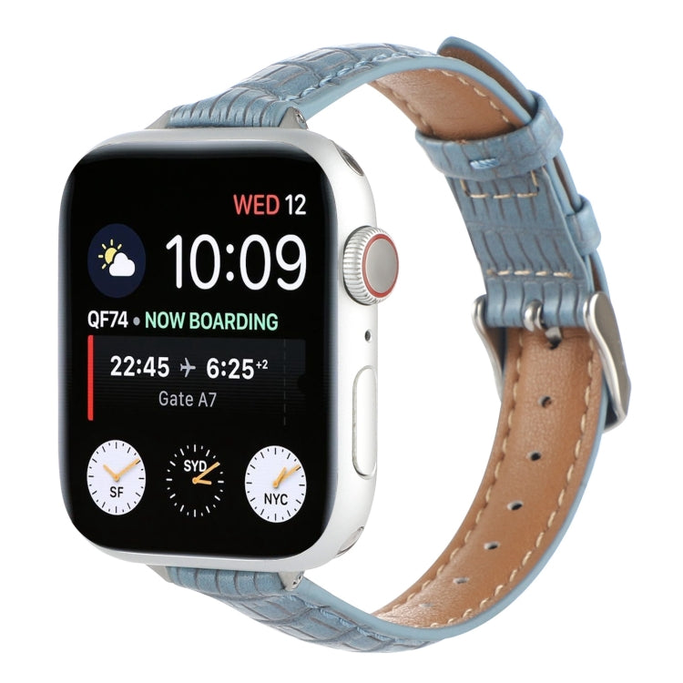 Dây đồng hồ da cá sấu mảnh, dành cho Apple Watch Series 8 41mm, dành cho Apple Watch Series 8 45mm, dành cho Apple Watch SE 2022 40mm, dành cho Apple Watch SE 2022 44mm, dành cho Apple Watch Series 7 41mm, dành cho Apple Watch Series 7 45mm