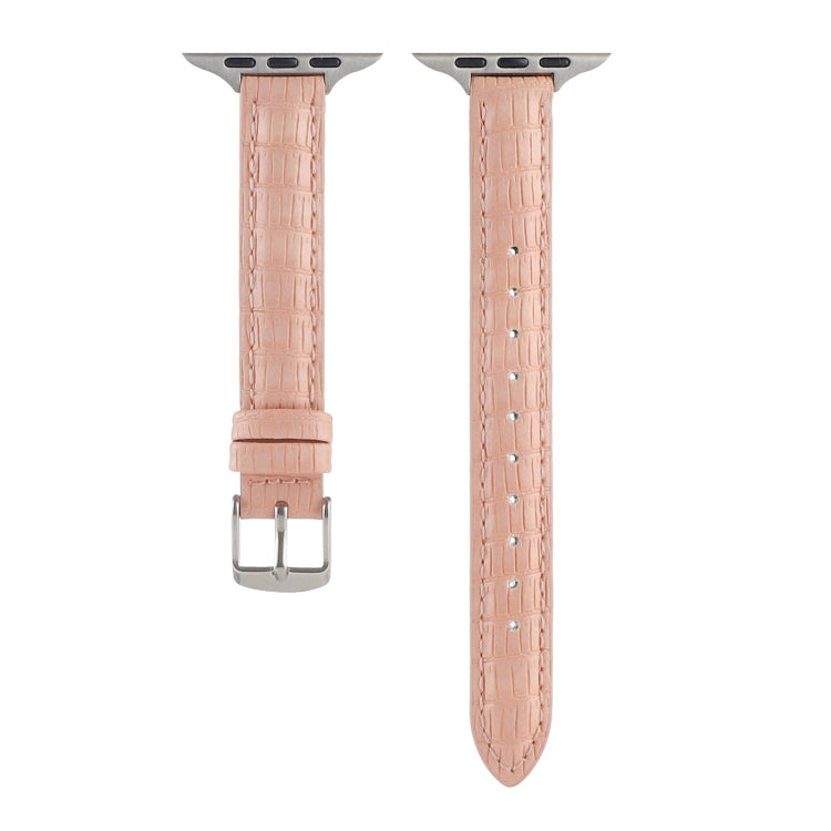 Dây đồng hồ da cá sấu mảnh, dành cho Apple Watch Series 4 44mm, dành cho Apple Watch Series 4 40mm, dành cho Apple Watch Series 3 38mm, dành cho Apple Watch Series 3 42mm, dành cho Apple Watch Series 2 42mm, dành cho Apple Watch Series 2 38mm