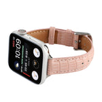 Dây đồng hồ da cá sấu mảnh, dành cho Apple Watch Series 4 44mm, dành cho Apple Watch Series 4 40mm, dành cho Apple Watch Series 3 38mm, dành cho Apple Watch Series 3 42mm, dành cho Apple Watch Series 2 42mm, dành cho Apple Watch Series 2 38mm