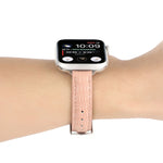 Dây đồng hồ da cá sấu mảnh, dành cho Apple Watch Series 4 44mm, dành cho Apple Watch Series 4 40mm, dành cho Apple Watch Series 3 38mm, dành cho Apple Watch Series 3 42mm, dành cho Apple Watch Series 2 42mm, dành cho Apple Watch Series 2 38mm