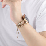 Dây đồng hồ chuỗi đá trái tim có dây rút, Dành cho Apple Watch 42mm, Dành cho Apple Watch 38mm
