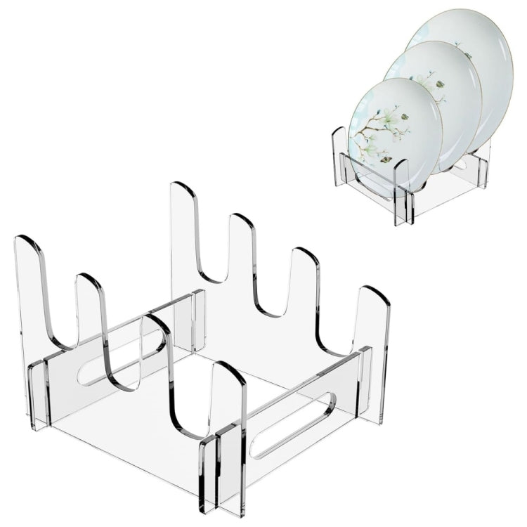 Kệ Đựng Đĩa Acrylic Có Thể Tháo Rời Giá Rửa Đĩa Nhiều Tầng, 16.5 x 15.3 x 11.5cm, 21.6 x 15.3 x 12.5cm, 26.7 x 15.3 x 14cm