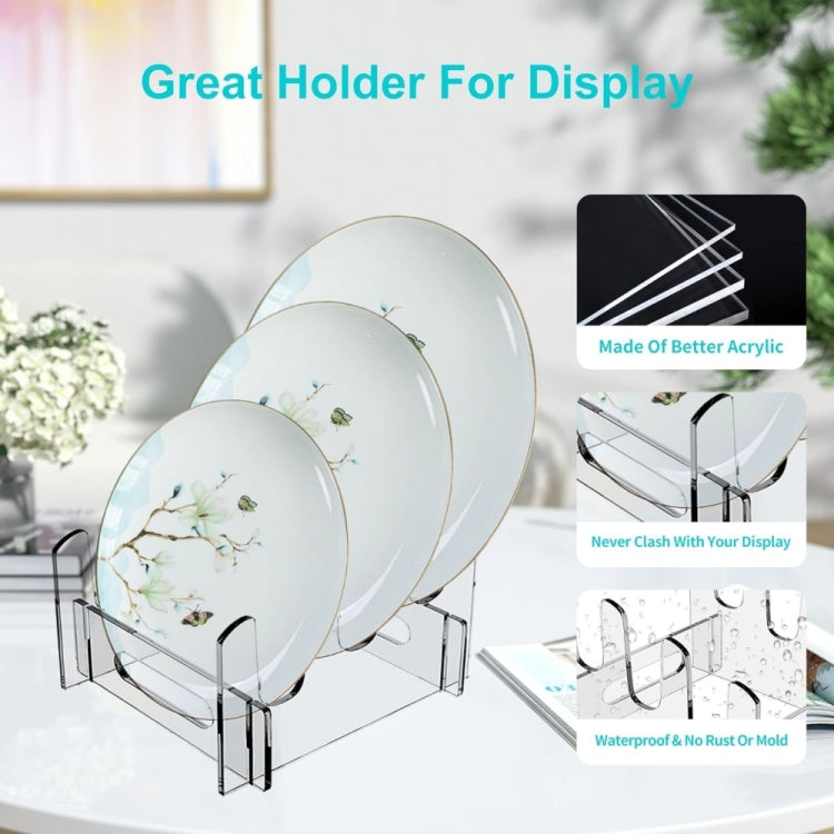 Kệ Đựng Đĩa Acrylic Có Thể Tháo Rời Giá Rửa Đĩa Nhiều Tầng, 16.5 x 15.3 x 11.5cm, 21.6 x 15.3 x 12.5cm, 26.7 x 15.3 x 14cm