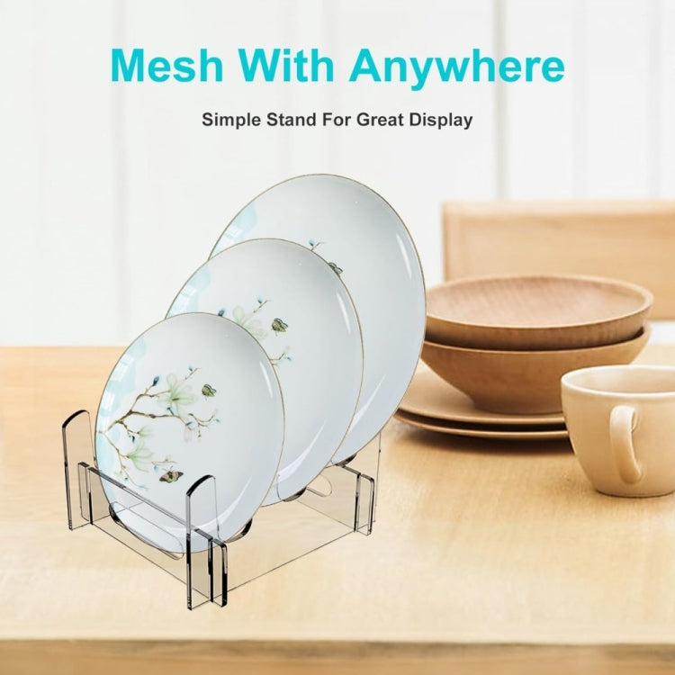 Kệ Đựng Đĩa Acrylic Có Thể Tháo Rời Giá Rửa Đĩa Nhiều Tầng, 16.5 x 15.3 x 11.5cm, 21.6 x 15.3 x 12.5cm, 26.7 x 15.3 x 14cm