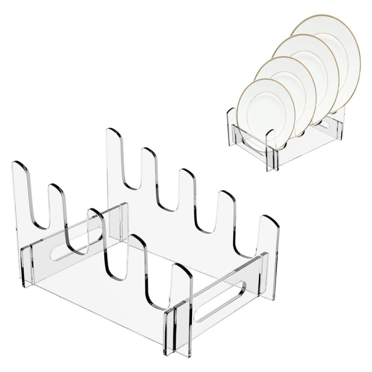 Kệ Đựng Đĩa Acrylic Có Thể Tháo Rời Giá Rửa Đĩa Nhiều Tầng, 16.5 x 15.3 x 11.5cm, 21.6 x 15.3 x 12.5cm, 26.7 x 15.3 x 14cm