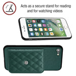 Ốp lưng điện thoại túi đựng thẻ họa tiết hình thoi có RFID kèm dây đeo dài, dành cho iPhone SE 2022 / SE 2020, iPhone 13 Pro Max, iPhone 13 Pro, iPhone 13, iPhone 13 mini, iPhone 12, iPhone 12 Pro Max, iPhone 12 Pro