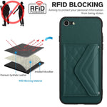 Ốp lưng điện thoại túi đựng thẻ họa tiết hình thoi có RFID kèm dây đeo dài, dành cho iPhone SE 2022 / SE 2020, iPhone 13 Pro Max, iPhone 13 Pro, iPhone 13, iPhone 13 mini, iPhone 12, iPhone 12 Pro Max, iPhone 12 Pro