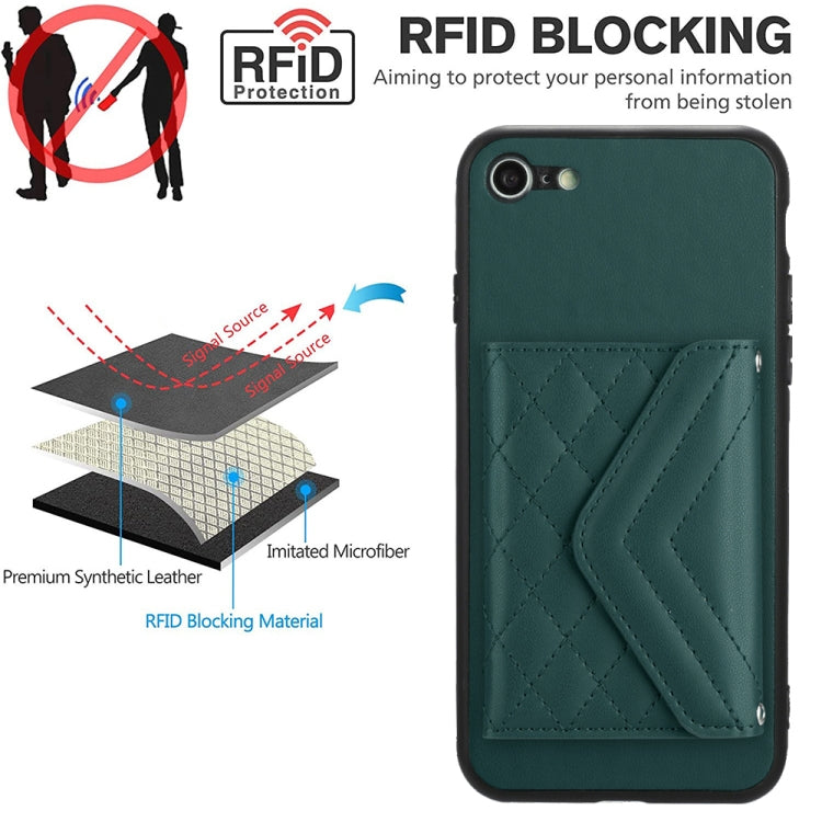 Ốp lưng điện thoại túi đựng thẻ họa tiết hình thoi có RFID kèm dây đeo dài, dành cho iPhone SE 2022 / SE 2020, iPhone 13 Pro Max, iPhone 13 Pro, iPhone 13, iPhone 13 mini, iPhone 12, iPhone 12 Pro Max, iPhone 12 Pro