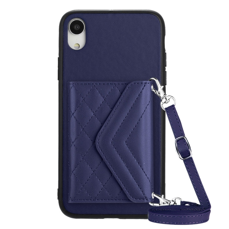 Ốp lưng điện thoại túi đựng thẻ họa tiết hình thoi có RFID kèm dây đeo dài, dành cho iPhone 12 mini, iPhone 11 Pro Max, iPhone 11, iPhone 11 Pro, iPhone XS / X, iPhone XR, iPhone XS Max, iPhone 8 Plus / 7 Plus