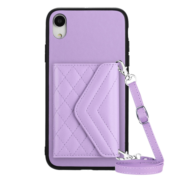 Ốp lưng điện thoại túi đựng thẻ họa tiết hình thoi có RFID kèm dây đeo dài, dành cho iPhone 12 mini, iPhone 11 Pro Max, iPhone 11, iPhone 11 Pro, iPhone XS / X, iPhone XR, iPhone XS Max, iPhone 8 Plus / 7 Plus