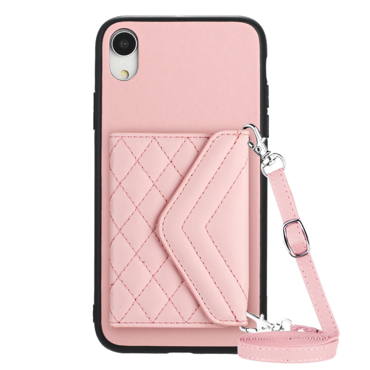 Ốp lưng điện thoại túi đựng thẻ họa tiết hình thoi có RFID kèm dây đeo dài, dành cho iPhone 12 mini, iPhone 11 Pro Max, iPhone 11, iPhone 11 Pro, iPhone XS / X, iPhone XR, iPhone XS Max, iPhone 8 Plus / 7 Plus