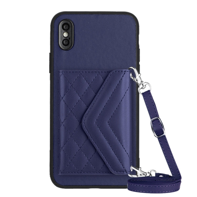 Ốp lưng điện thoại túi đựng thẻ họa tiết hình thoi có RFID kèm dây đeo dài, dành cho iPhone 12 mini, iPhone 11 Pro Max, iPhone 11, iPhone 11 Pro, iPhone XS / X, iPhone XR, iPhone XS Max, iPhone 8 Plus / 7 Plus