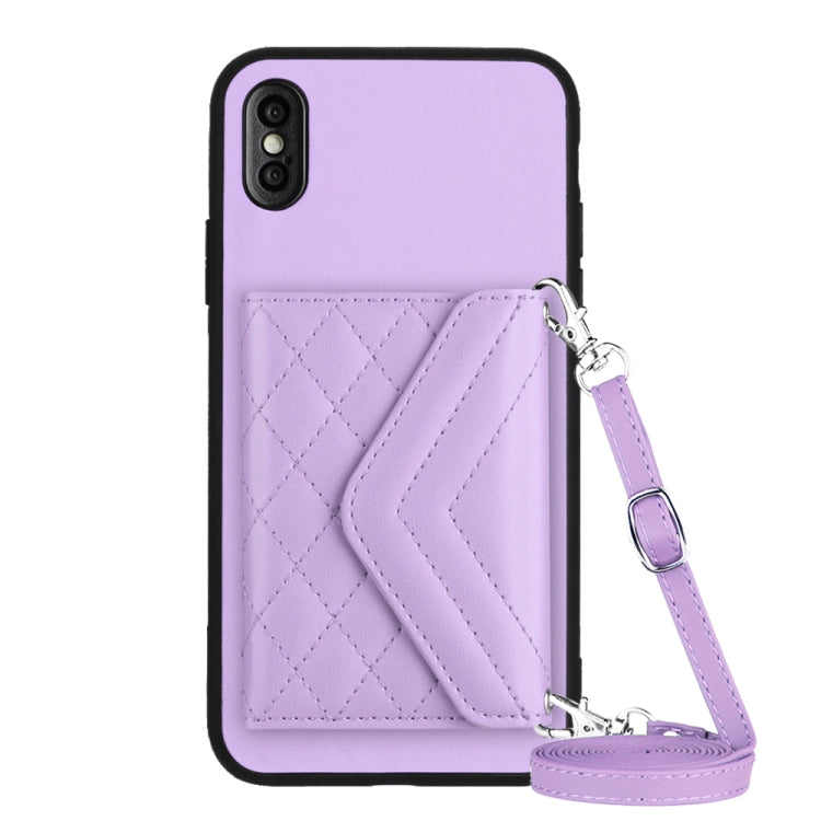 Ốp lưng điện thoại túi đựng thẻ họa tiết hình thoi có RFID kèm dây đeo dài, dành cho iPhone 12 mini, iPhone 11 Pro Max, iPhone 11, iPhone 11 Pro, iPhone XS / X, iPhone XR, iPhone XS Max, iPhone 8 Plus / 7 Plus