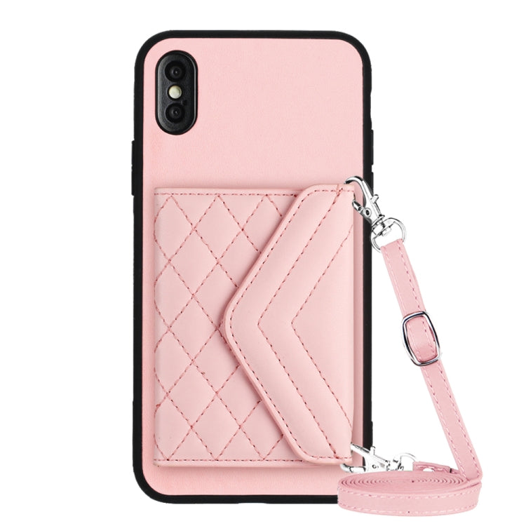 Ốp lưng điện thoại túi đựng thẻ họa tiết hình thoi có RFID kèm dây đeo dài, dành cho iPhone 12 mini, iPhone 11 Pro Max, iPhone 11, iPhone 11 Pro, iPhone XS / X, iPhone XR, iPhone XS Max, iPhone 8 Plus / 7 Plus