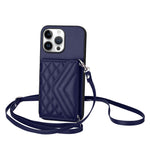 Ốp lưng điện thoại túi đựng thẻ họa tiết hình thoi có RFID kèm dây đeo dài, dành cho iPhone 17 Pro Max, iPhone 17 Pro, iPhone 17, iPhone Air, iPhone 16 Pro Max, iPhone 16 Pro, iPhone 16 Plus, iPhone 16