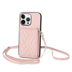 Ốp lưng điện thoại túi đựng thẻ họa tiết hình thoi có RFID kèm dây đeo dài, dành cho iPhone 17 Pro Max, iPhone 17 Pro, iPhone 17, iPhone Air, iPhone 16 Pro Max, iPhone 16 Pro, iPhone 16 Plus, iPhone 16