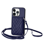 Ốp lưng điện thoại túi đựng thẻ họa tiết hình thoi có RFID kèm dây đeo dài, dành cho iPhone 17 Pro Max, iPhone 17 Pro, iPhone 17, iPhone Air, iPhone 16 Pro Max, iPhone 16 Pro, iPhone 16 Plus, iPhone 16